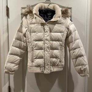 American Eagle winter coat jacket fur hood size S